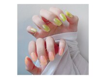 リッシュネイルアンドアイラッシュ グランデ(Riche nail&eyelash grande)/蛍光オーロラnail☆