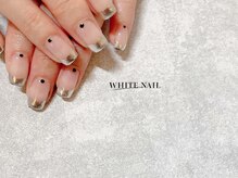 ホワイトネイル 武蔵小杉店(WHITE NAIL)/ミラーフレンチ/持ち込み