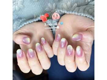 シン(XIINH)/かわいい桃カラーグラデーション