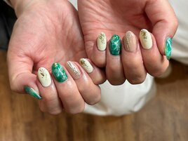 緑/ニュアンス/ラメ/ミラー