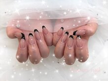 エモナネイル 博多駅前(Emona Nail)/黒フレンチ♪