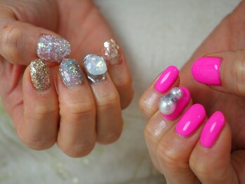 ネイルローズ(NAIL Rose)/ワンカラー &nbsp;&nbsp;デコパーツピンク