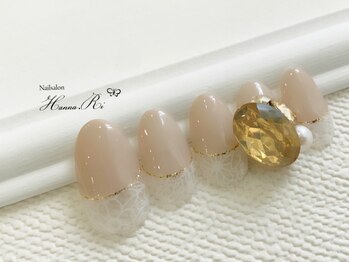 ネイルサロン ハンナ(Nail salon Hanna.Ri)/レース　逆フレンチネイル