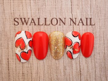 スワロンネイル(SWALLON NAIL)/バレンタインデザイン