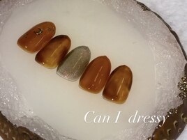 べっ甲ネイル　ムーンスタッズ