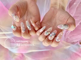 店内デザイン春ネイル　スカルプ