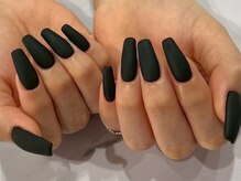 アンドネイル(+ and Nail)/長さだし/ワンカラー/マット/黒