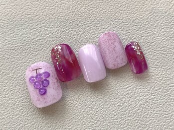 カラ ネイル 中津店(calla nail)/ジューシーぶどうデザイン