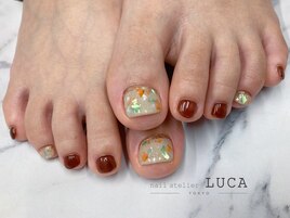 W-912 大人上品秋色シェルネイル