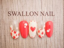 スワロンネイル(SWALLON NAIL)/バレンタインデザイン