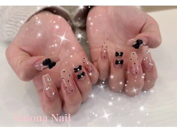 エモナネイル 博多駅前(Emona Nail)/リボンネイル×ドット