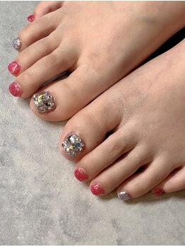 エンジェリック カラーズ(Angelic colors)/キラキラフットネイル☆