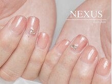 ネクサス(NEXUS)/オレンジピンクの肌馴染みネイル