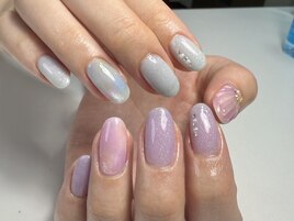 夏っぽシェルネイル