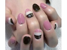 キャディーネイルズ(Caddy' Nails)/バレンタインチェックネイル
