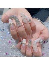 クイーンズビューティーサロン 新宿本店(Queen's beauty salon)/チップ長さだしやりつけ放題