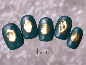 アイネイルズ 町田店(I nails)/ミラーブルーネイル9480円
