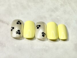 春ネイル/パステルイエロー