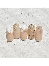 ネイルアンドまつげ リュフェール 五反田(Nail Lufaire)/変形ミラーネイル