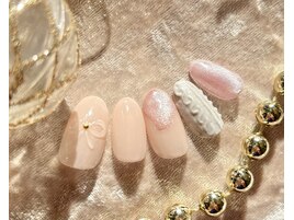 リボン×ニット