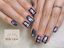 リトルビュー(little view)/・ネイビー×チェック ¥14980