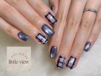 リトルビュー(little view)/・ネイビー×チェック ¥14980