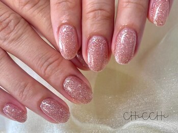 ワンカラー◇キラキラネイル