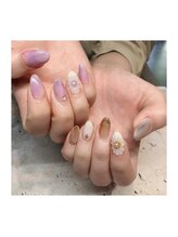 ビューティービースト フォー ネイルアンドアイラッシュ 松浜店(beauty:beast)/クリアフラワー&ニュアンス