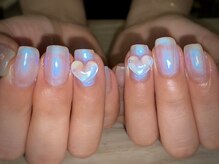アミュリー ネイル アトリエ(Amury nail atelier)/オーロラ クリア ハート 氷