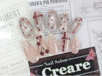 クレアーレ(Creare)の写真/長さだしが大人気！【10本長さだし込み☆ハードジェルワンカラー¥6600】Creareコレクション¥8700もあり♪