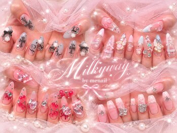 ミルキーウェイバイミーネイル 南堀江店(Milkyway by menail)の写真/【指先から魅力的に♪】トレンドアート(シンプルワンカラー)もお任せください★南堀江１丁目カフェエリア◎