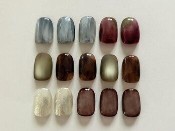 リッシュ(RICHE)の写真/こなれ感◆短い爪でも映える秋のモードネイル/ニュアンスネイル/個性的ネイルなどファッションに合わせて♪