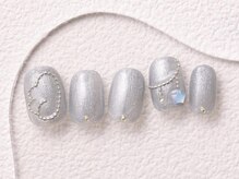 アイネイルズ 大宮店(Ｉ nails)/フェザー×水色