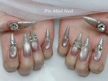 ピオミエルネイル 新宿(pio miel nail)/シルバーバタフライネイル