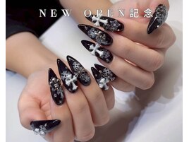 ラメグラネイルハートネイル