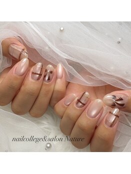 ネイルカレッジアンドサロン ナチュレ(nailcollege&salon NATURE)の写真/【ジェルアートし放題￥8250~/スカルプ(チップ)アートし放題￥14300】デザイン持ち込みOK!カラー&パーツ豊富!