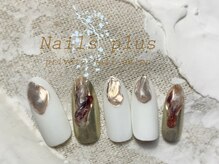 ネイルズプラス(nails plus)/ミラー　カフェラテネイル