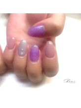 ドットビー(.Bee)/パープル色遊びネイル