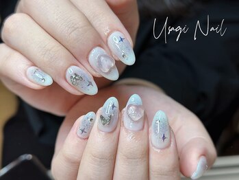 ウサギネイル 新大久保店(usagi nail)/マグネットフレンチ秋可愛い