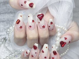 バレンタインネイル