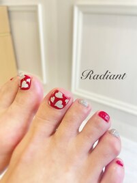 バレンタインネイル