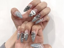 モカ 心斎橋(moca by Lee)/【Aina】ブルーy2kネイル