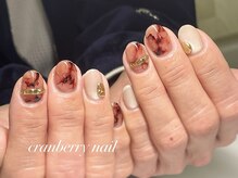 クランベリーネイル 代官山 恵比寿(cranberry nail)/大理石風ネイル