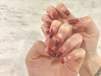 ベル ルージュ(belle rouge)/人気のリボンネイル