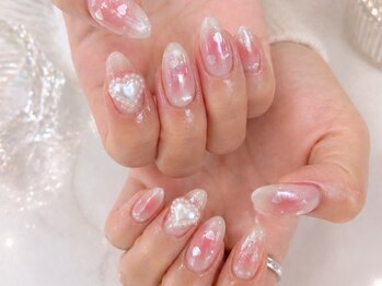 アルティノ ネイル ガーデン(altino nail garden)/チーク/ガーリー/ハート/可愛い