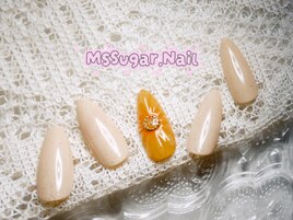 シンプル定額/夏向日葵ネイル