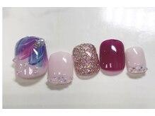 クリスタルネイル パークプレイス店/鮮やかフラワーネイル