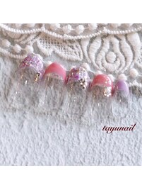 ツイードフレンチネイル☆