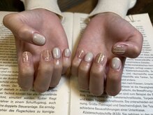 シンリーネイル(sinly nail.)/砂粒ベージュとパステルライン