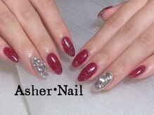 Asher ネイルサロン 横浜店/ワンカラー　別途埋め尽くし追加